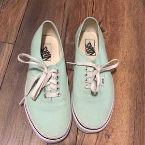 Mint Lace Up Vans